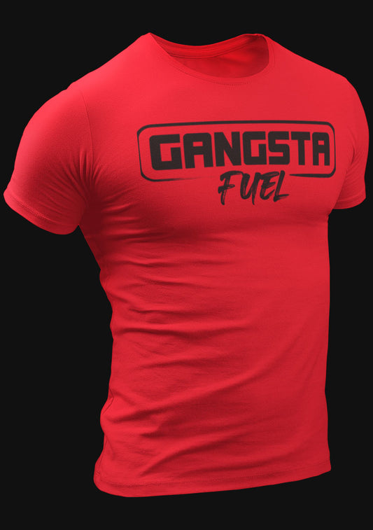 Gangsta Fuel Tee (Red + Black logo)
